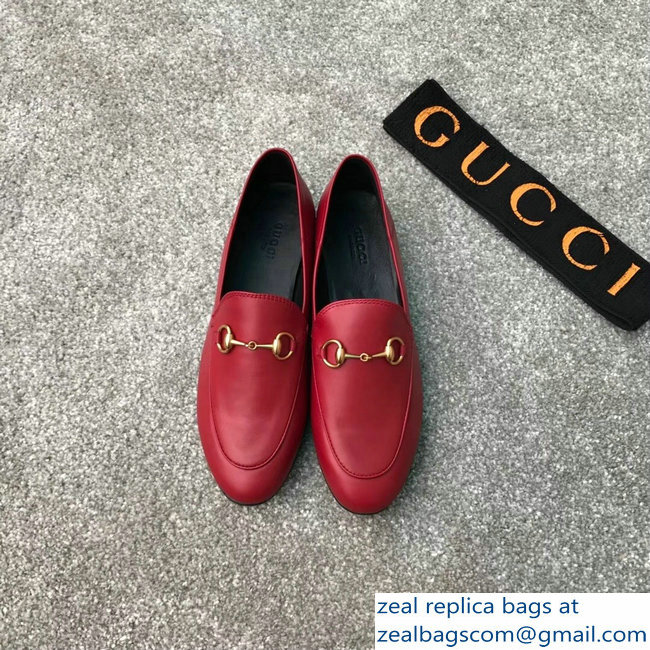 Gucci Horsebit Leather Loafer Red/Black