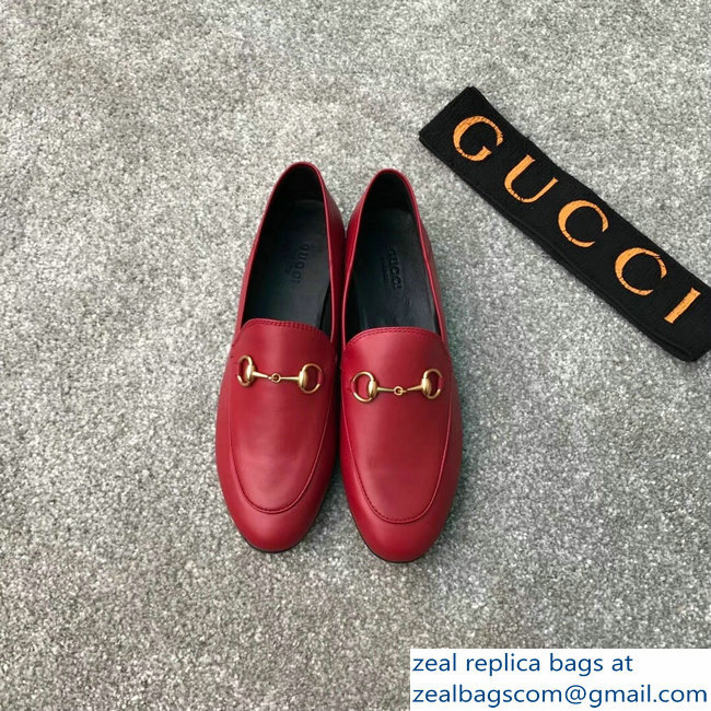 Gucci Horsebit Leather Loafer Red/Black - Click Image to Close