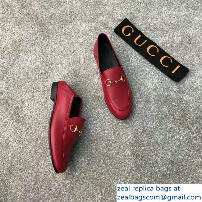 Gucci Horsebit Leather Loafer Red/Black - Click Image to Close