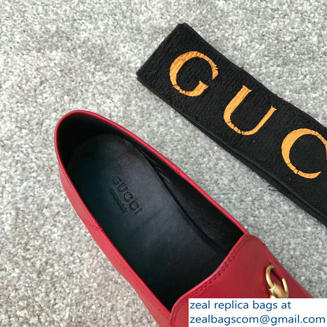 Gucci Horsebit Leather Loafer Red/Black