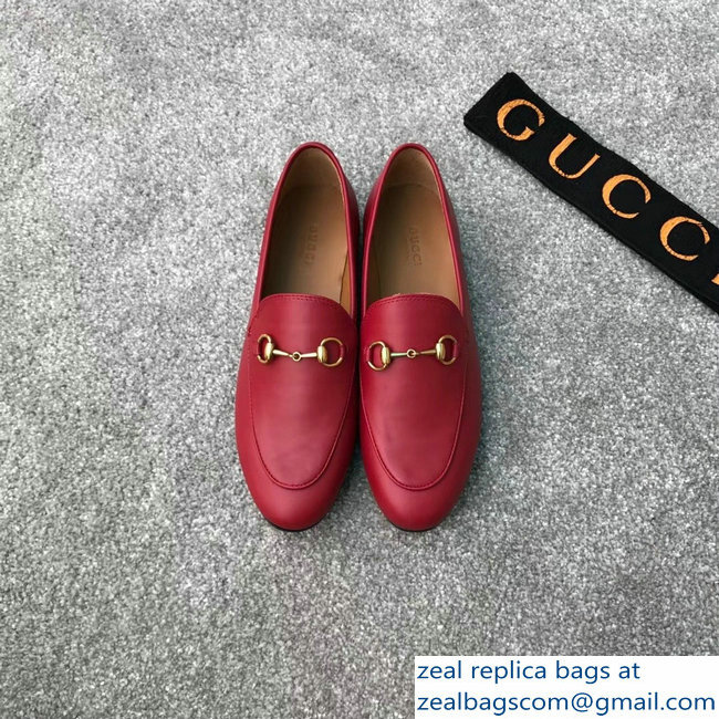 Gucci Horsebit Leather Loafer Red