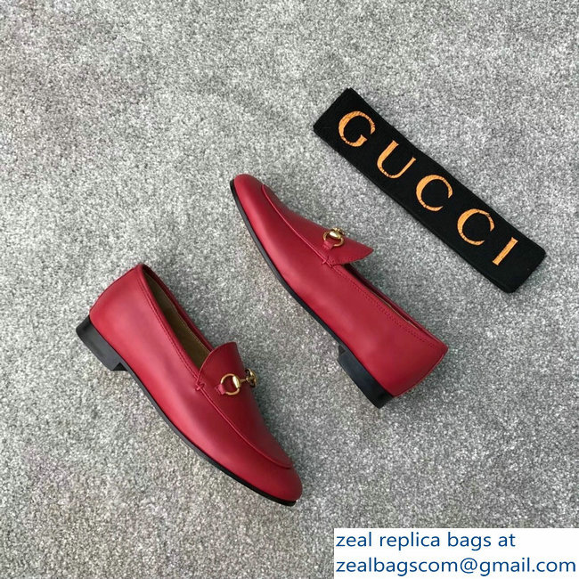 Gucci Horsebit Leather Loafer Red