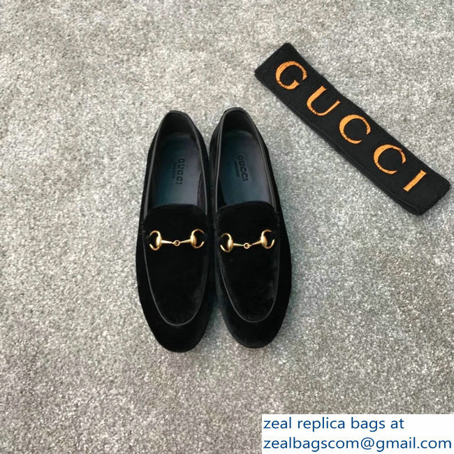 Gucci Horsebit Leather Loafer Velvet Black