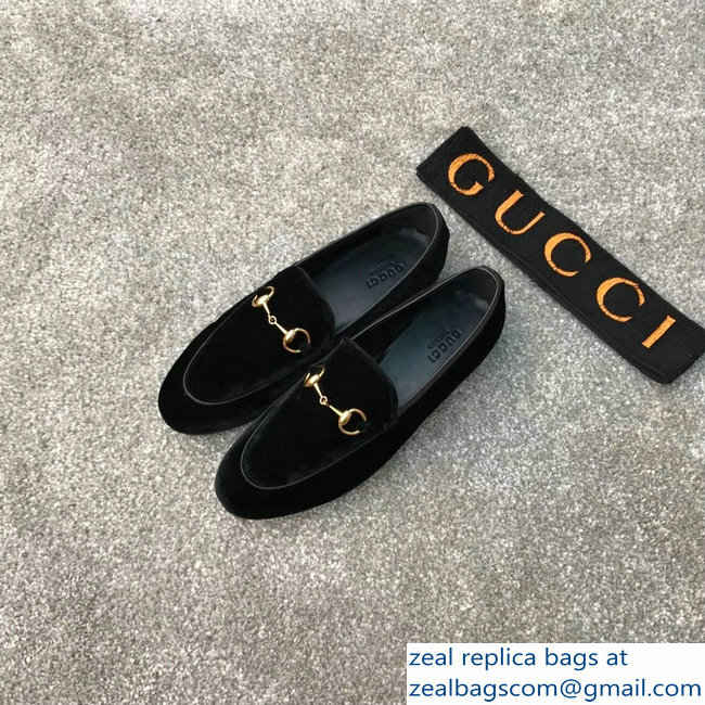 Gucci Horsebit Leather Loafer Velvet Black