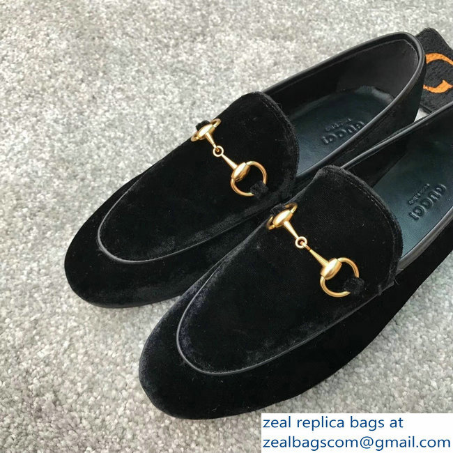 Gucci Horsebit Leather Loafer Velvet Black
