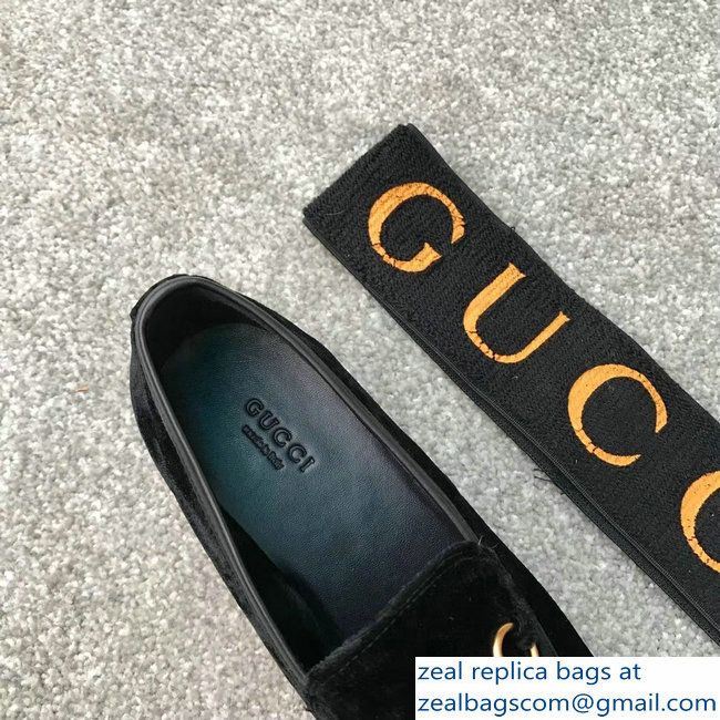 Gucci Horsebit Leather Loafer Velvet Black - Click Image to Close