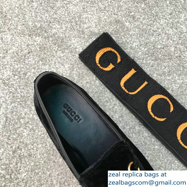 Gucci Horsebit Leather Loafer Velvet Black