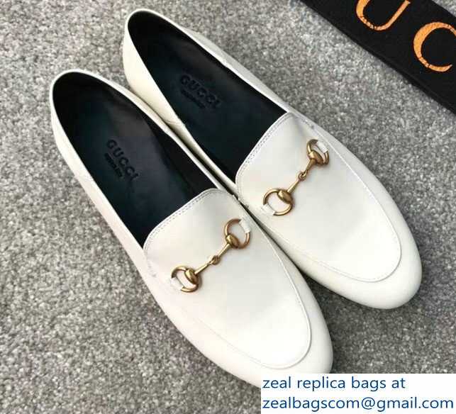 Gucci Horsebit Leather Loafer White/Black