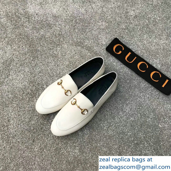 Gucci Horsebit Leather Loafer White/Black