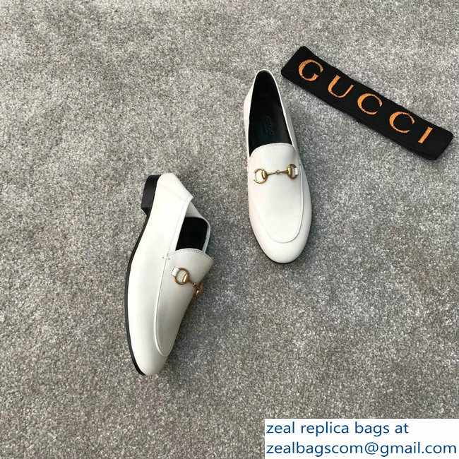 Gucci Horsebit Leather Loafer White/Black