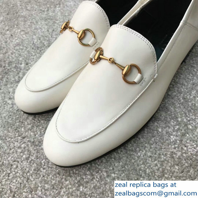 Gucci Horsebit Leather Loafer White/Black - Click Image to Close