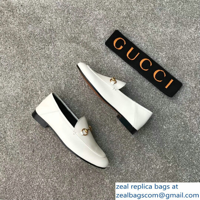 Gucci Horsebit Leather Loafer White/Black