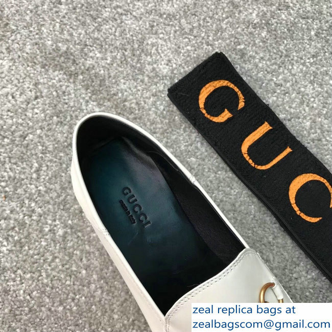 Gucci Horsebit Leather Loafer White/Black