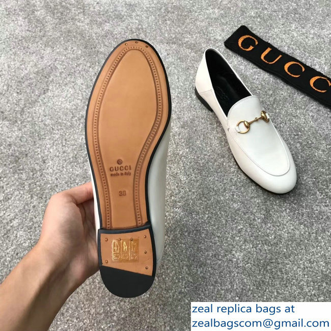 Gucci Horsebit Leather Loafer White/Black - Click Image to Close