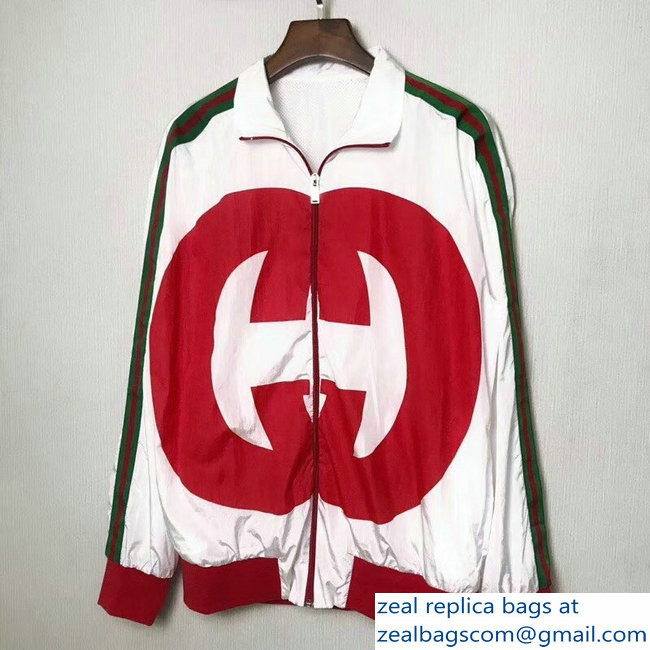 Gucci Interlocking G Technical Jersey Jacket White 2018