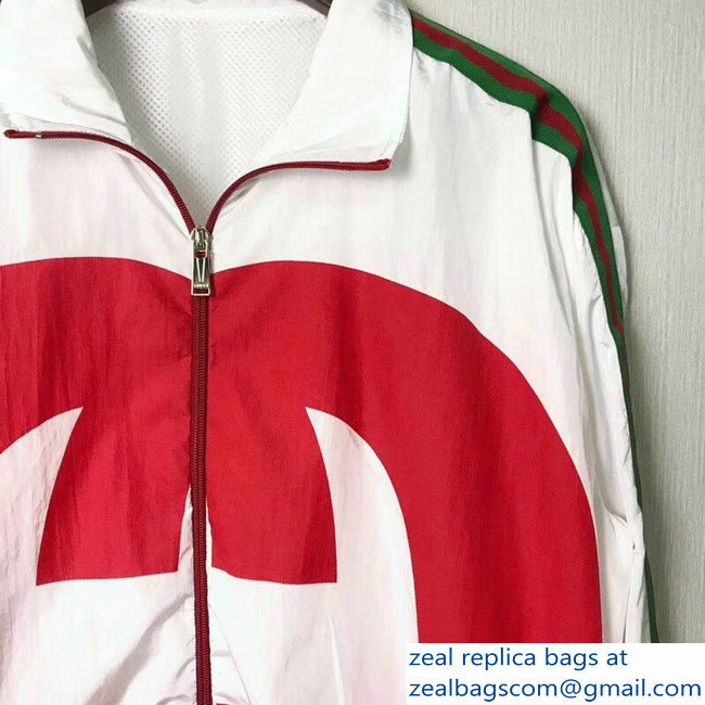 Gucci Interlocking G Technical Jersey Jacket White 2018