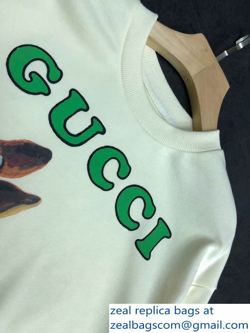 Gucci Logo Fawn Creamy Sweatshirt 2018