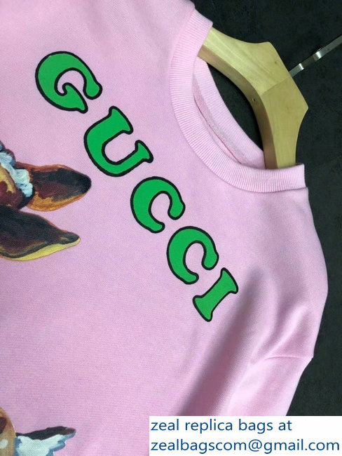 Gucci Logo Fawn Pink Sweatshirt 2018