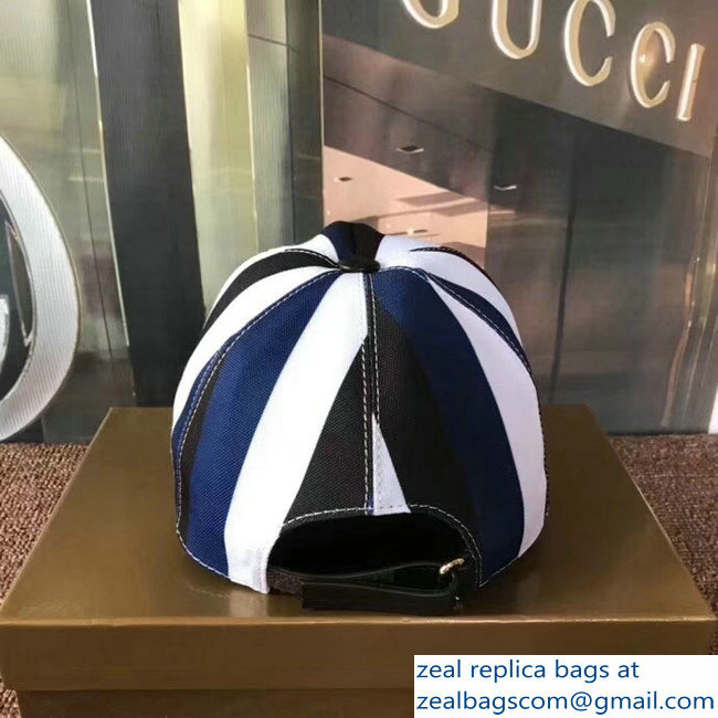 Gucci Logo Print Sylvie Baseball Cap/Hat Blue 2018