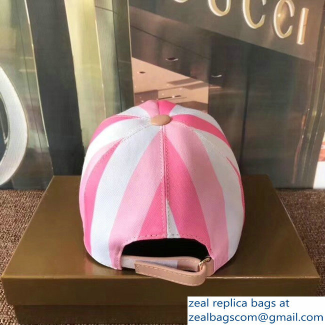 Gucci Logo Print Sylvie Baseball Cap/Hat Pink 2018