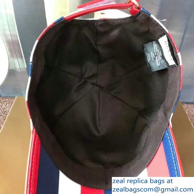 Gucci Logo Print Sylvie Baseball Cap/Hat Red 2018