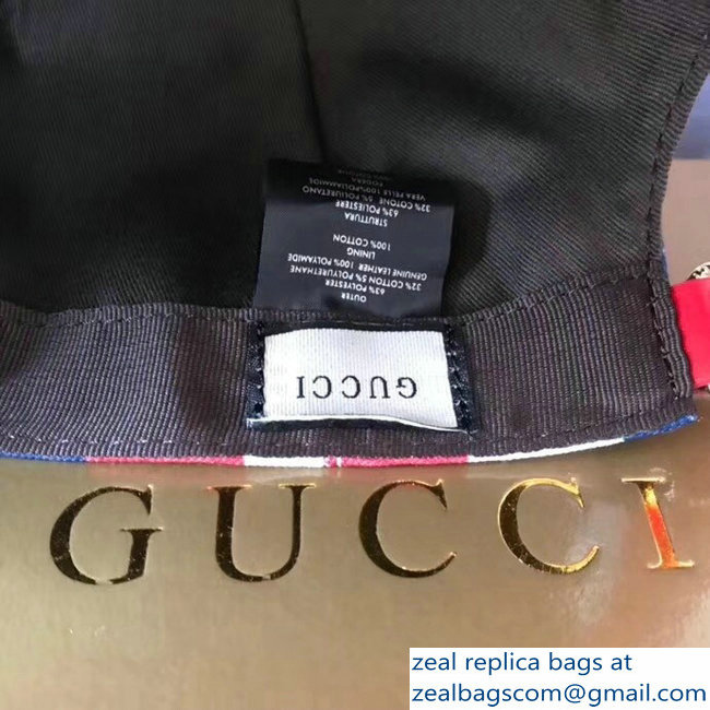 Gucci Logo Print Sylvie Baseball Cap/Hat Red 2018