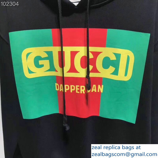 Gucci Oversize Gucci-Dapper Dan Sweatshirt Black 2018