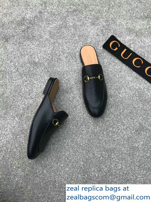 Gucci Princetown Horsebit Leather Slipper Black