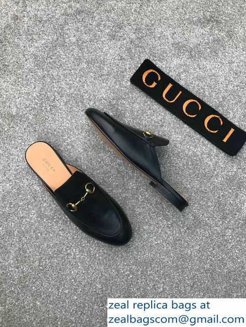 Gucci Princetown Horsebit Leather Slipper Black