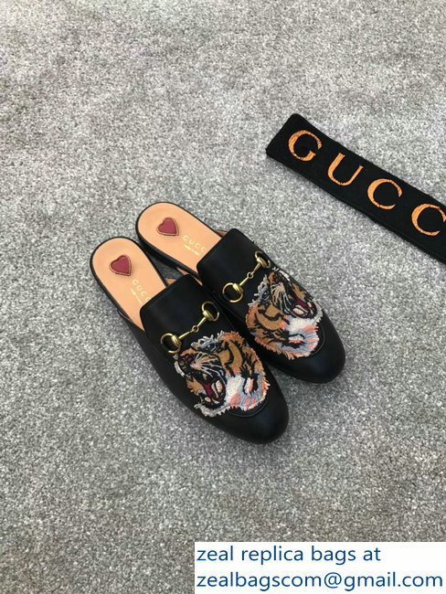 Gucci Princetown Horsebit Leather Slipper Embroidered Tiger - Click Image to Close