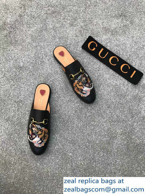 Gucci Princetown Horsebit Leather Slipper Embroidered Tiger - Click Image to Close