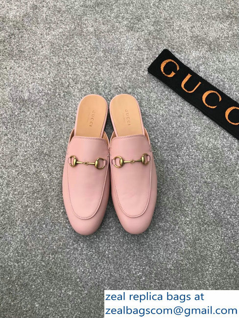 Gucci Princetown Horsebit Leather Slipper Pink