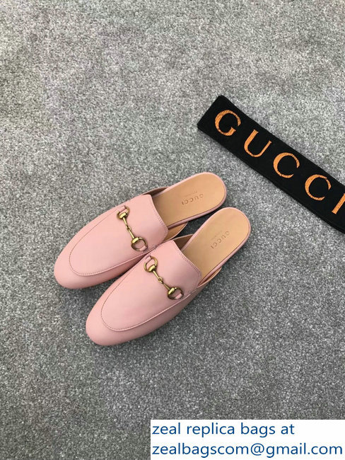 Gucci Princetown Horsebit Leather Slipper Pink