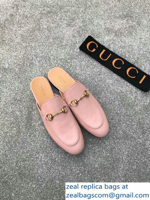 Gucci Princetown Horsebit Leather Slipper Pink
