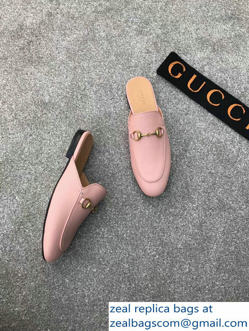 Gucci Princetown Horsebit Leather Slipper Pink