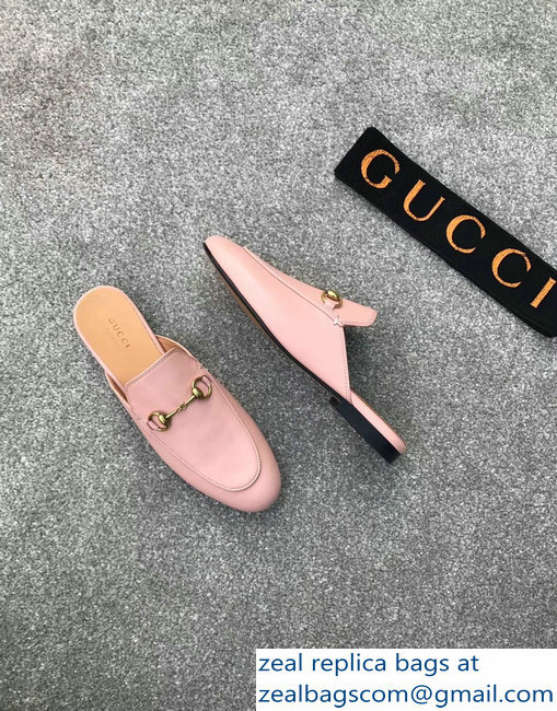 Gucci Princetown Horsebit Leather Slipper Pink