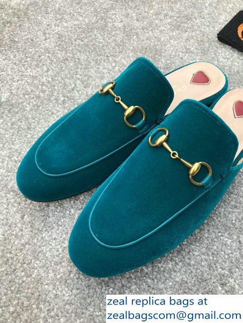 Gucci Princetown Horsebit Leather Slipper Velvet Green - Click Image to Close