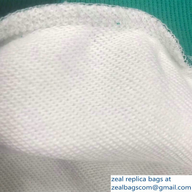 Gucci Sequins Logo Sweatshirt White/Green 2018 - Click Image to Close