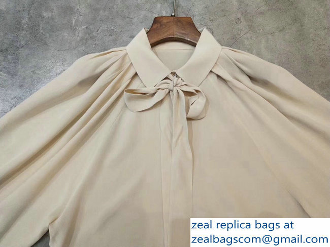 Gucci Silk Shirt With Neck Bow 516573 Creamy 2018 - Click Image to Close