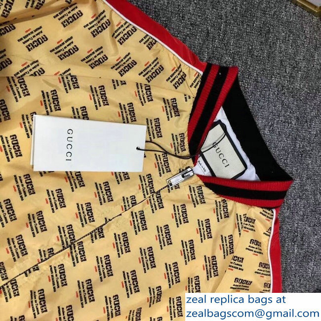 Gucci Stamp Print Beige Jacket 2018 - Click Image to Close