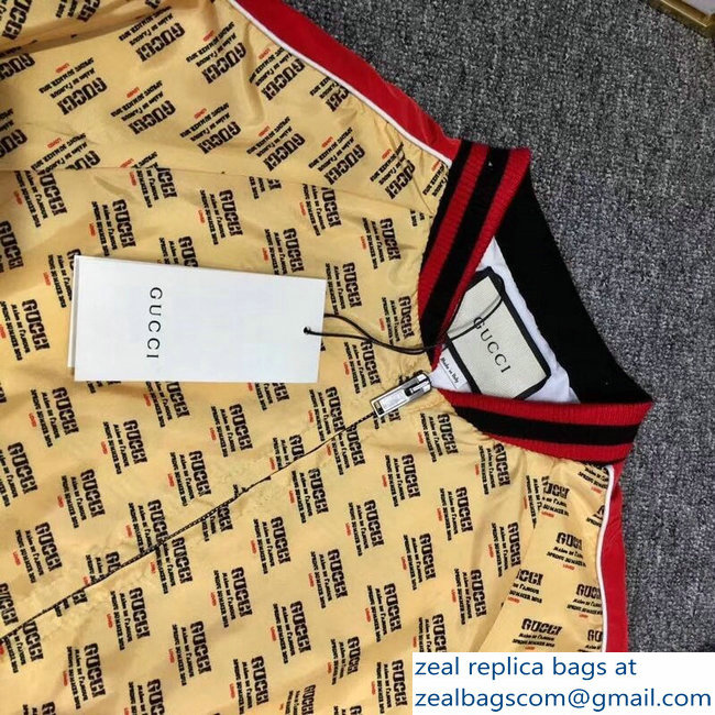 Gucci Stamp Print Beige Jacket 2018