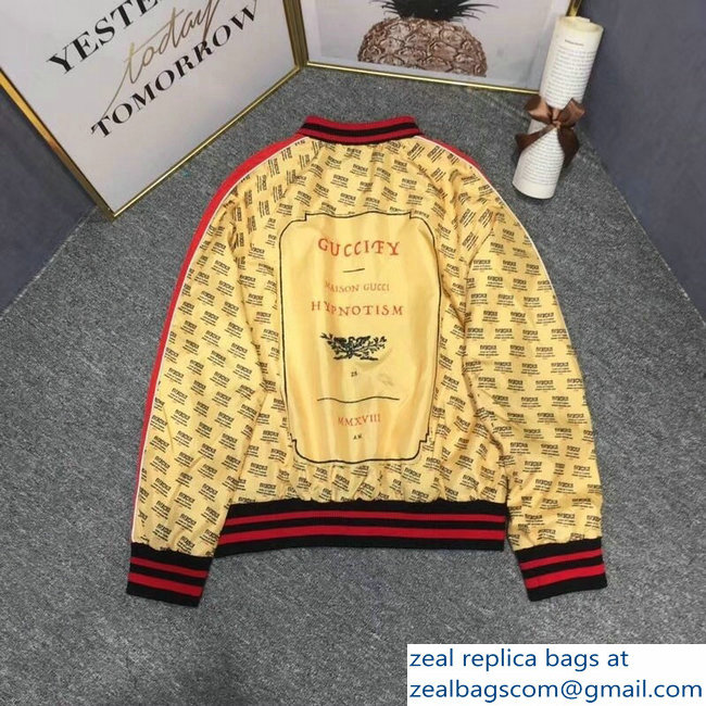 Gucci Stamp Print Beige Jacket 2018