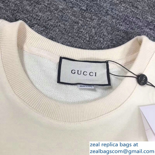 Gucci Sweatshirt with Gucci '80s Patch Off White 2018