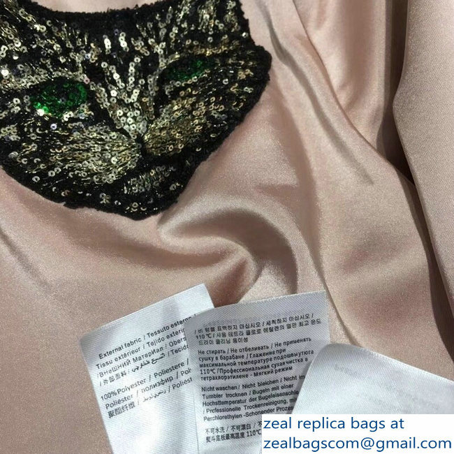 Gucci Vintage Logo and Cat Nude Pink Jacket 2018 - Click Image to Close
