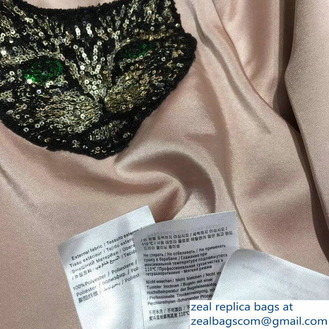 Gucci Vintage Logo and Cat Nude Pink Jacket 2018