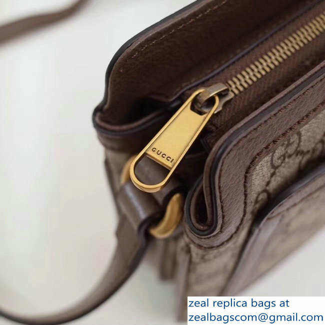Gucci Web GG Supreme Medium Shoulder Bag 523354 Brown 2018