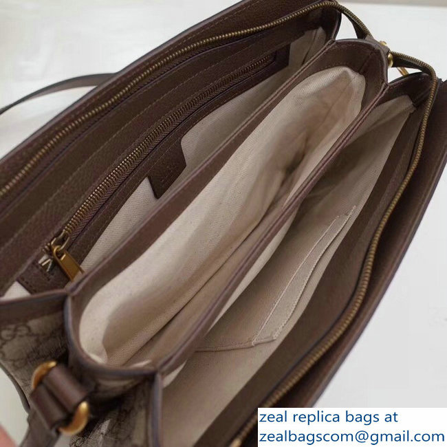 Gucci Web GG Supreme Medium Shoulder Bag 523354 Brown 2018
