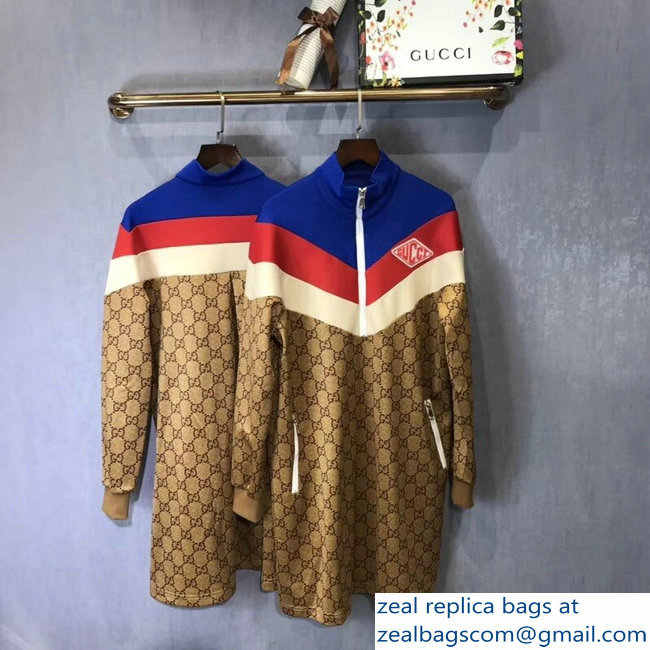 Gucci Web GG Technical Jersey Dress 2018