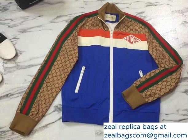 Gucci Web GG Technical Jersey Jacket 2018 - Click Image to Close