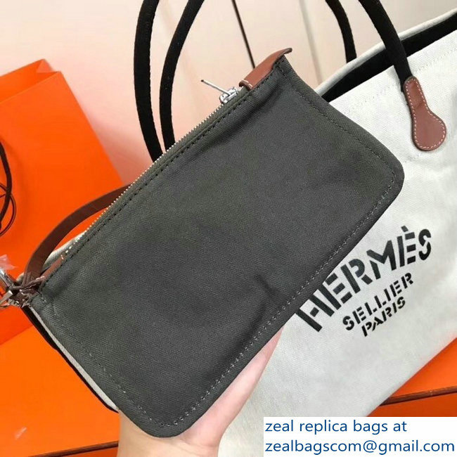 Hermes Fourre-Tout Du Vintage Cavalier Canvas Tote Bag Off White 2018 - Click Image to Close